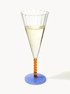 Copas flauta de champán artesanal Perle, 2 uds.