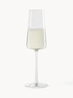 Copas flauta de champán de cristal Power, 6 uds.