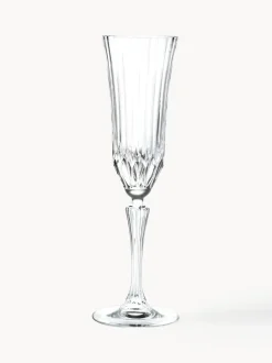 Copas flauta de champán de cristal con relieve Adagio, 6 uds.