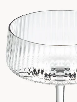 Copas pompadour de champán artesanales con relieves Cami, 4 uds.