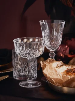 Copas pompadour de champán de cristal con relive Opera, 6 uds.