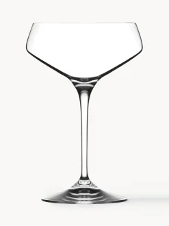 Copas pompadour de champán de cristal Aria, 6 uds.