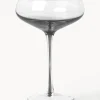 Copas pompadour de champán de vidrio con degradado sopladas Smoke, 4 uds.