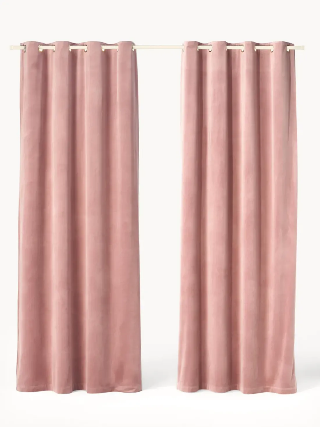 Cortinas de terciopelo oscuras con ojales Rush, 2 uds.