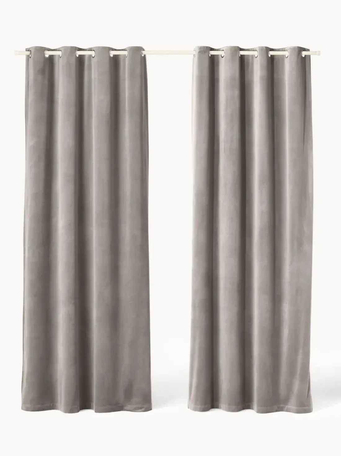 Cortinas de terciopelo oscuras con ojales Rush, 2 uds.