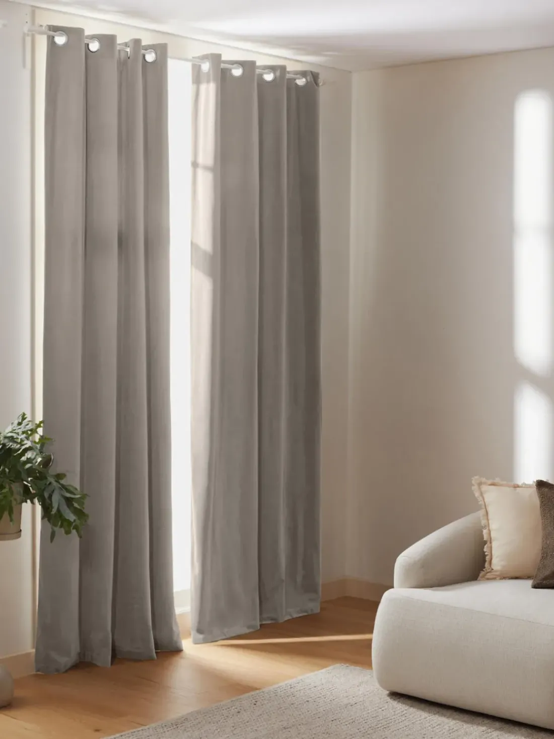 Cortinas de terciopelo oscuras con ojales Rush, 2 uds.