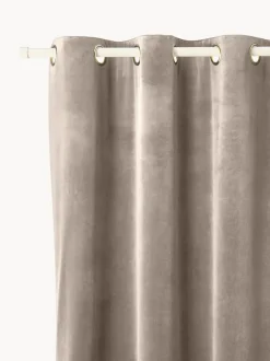 Cortinas oscurecedoras de terciopelo con ojales Rush, 2 uds.