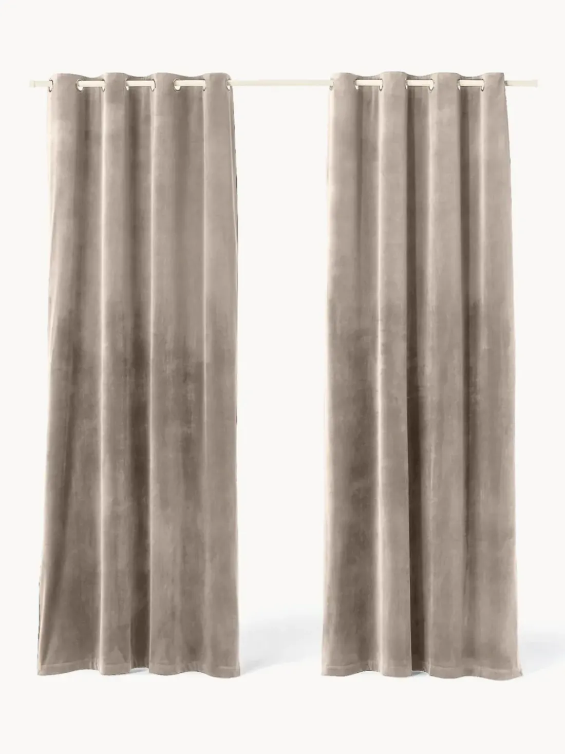 Cortinas oscurecedoras de terciopelo con ojales Rush, 2 uds.