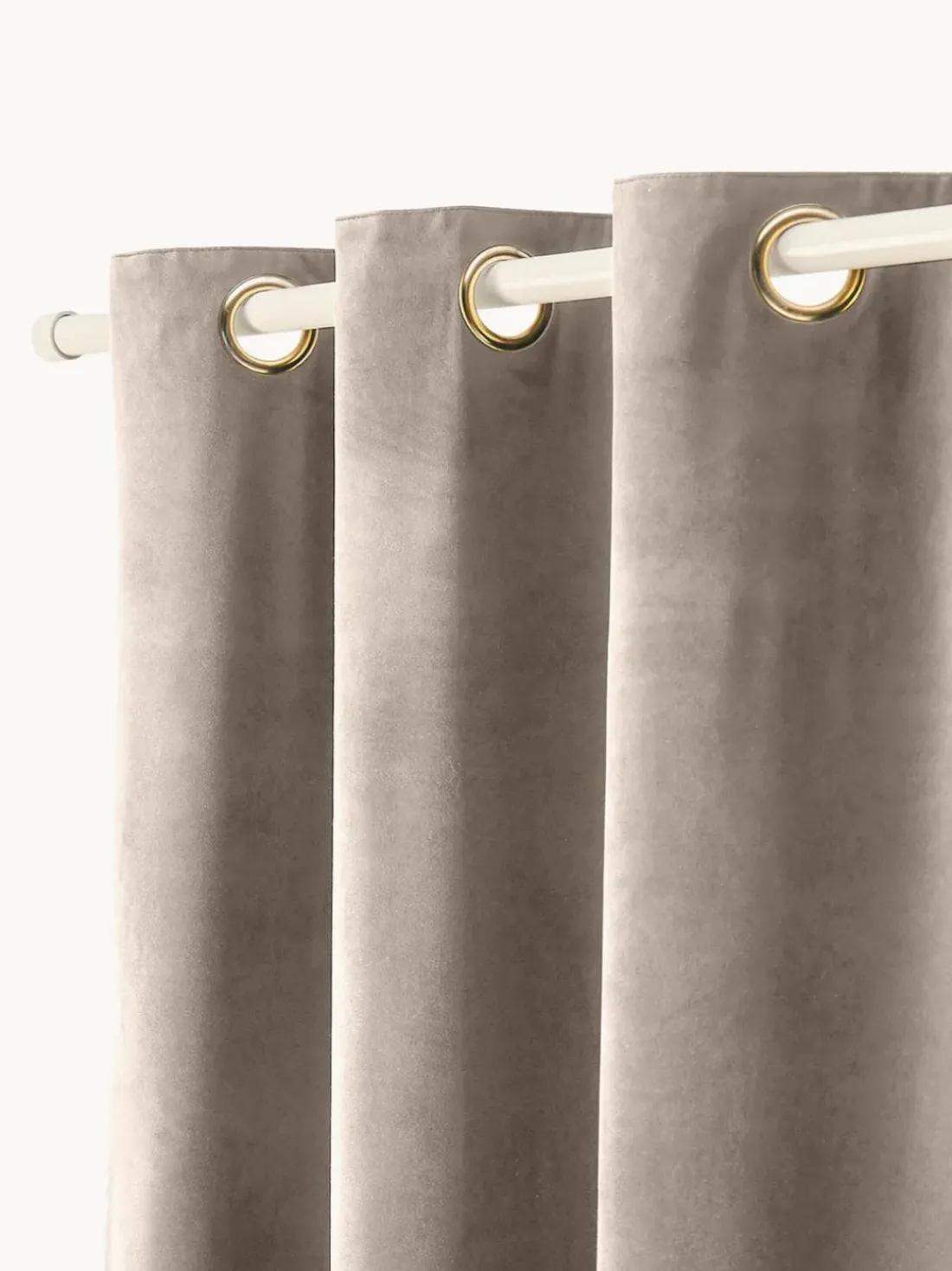 Cortinas oscurecedoras de terciopelo con ojales Rush, 2 uds.