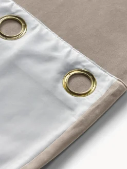 Cortinas oscurecedoras de terciopelo con ojales Rush, 2 uds.