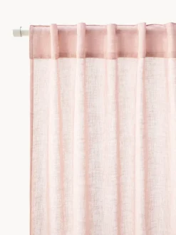 Cortinas semitransparente con cinta de lazo Gardine Ibiza, 2 uds.