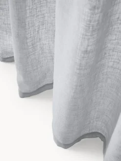 Cortinas semitransparente con cinta de lazo Gardine Ibiza, 2 uds.