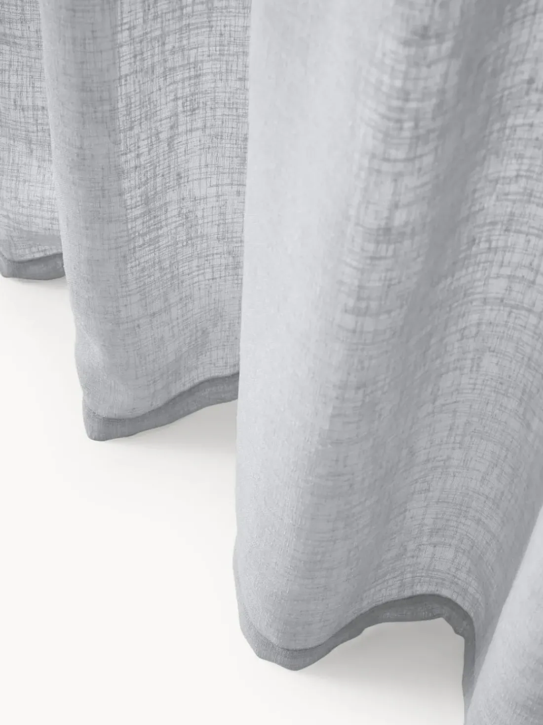 Cortinas semitransparente con cinta de lazo Gardine Ibiza, 2 uds.