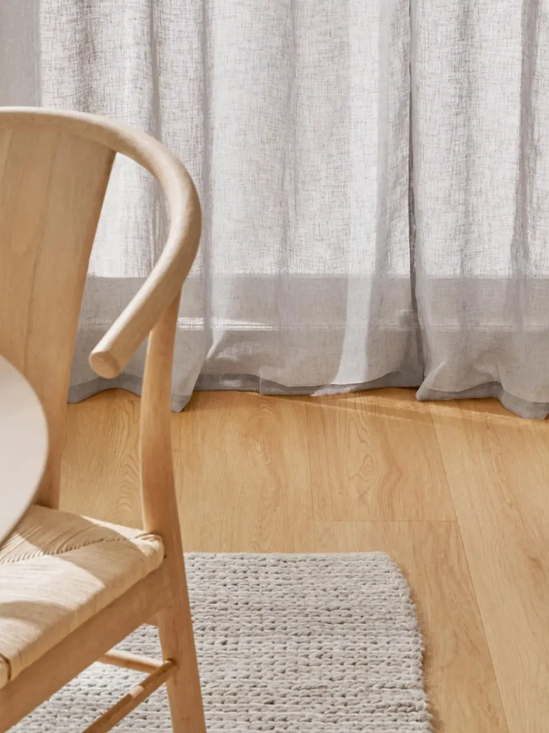 Cortinas semitransparente con cinta de lazo Gardine Ibiza, 2 uds.