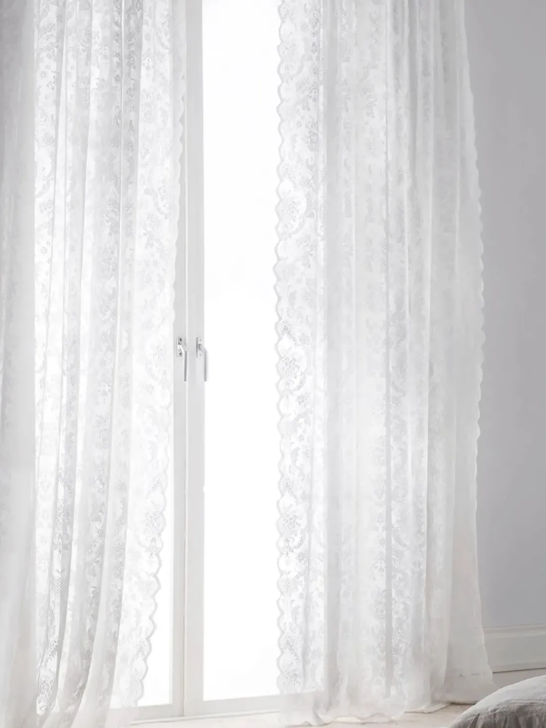Cortinas transparentes con dobladillo Lacina, 2 uds.