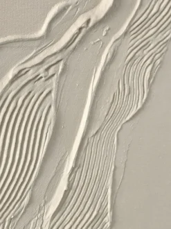 Cuadro en lienzo enmarcado pintado a mano Beige Heritage