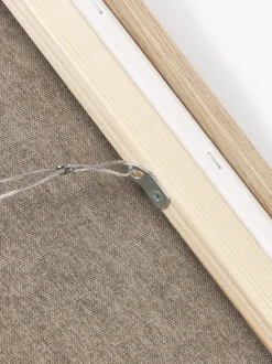Cuadro en lienzo pintado a mano Simple Living, marco de madera
