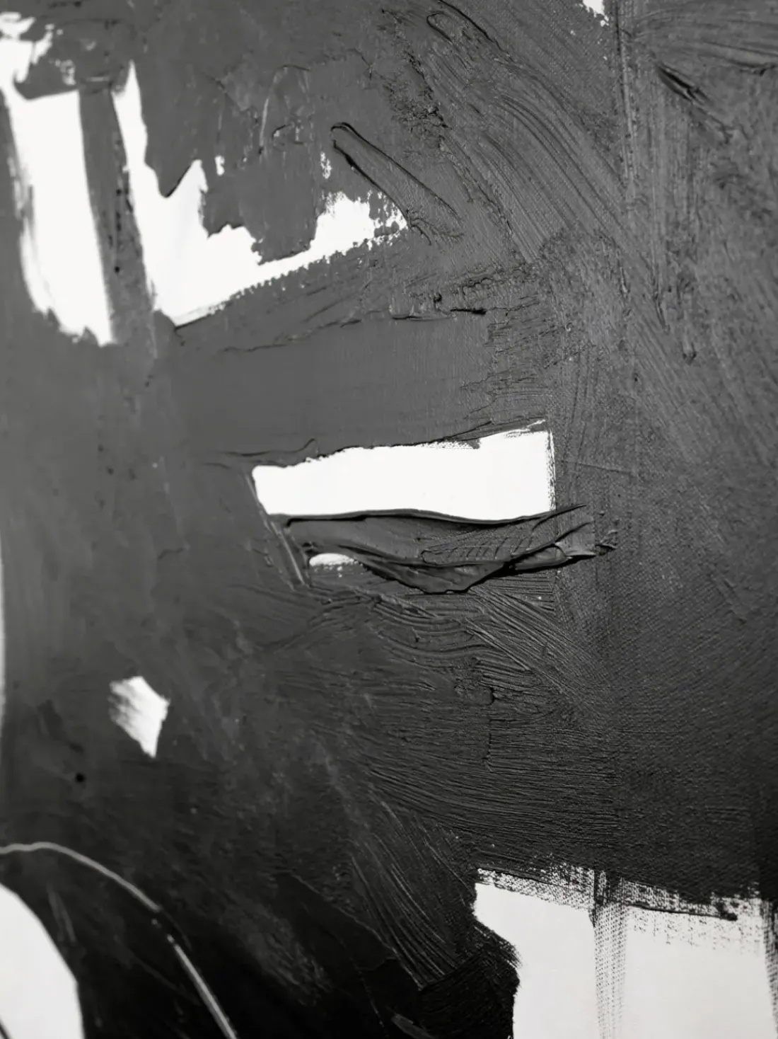 Cuadro en lienzo pintado a mano con marco de madera Playblack