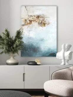 Cuadro en lienzo pintado a mano Freja Blanche