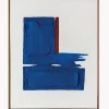 Cuadro en lienzo pintado a mano Snorkel Blue, marco de madera