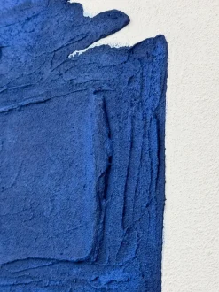 Cuadro en lienzo pintado a mano Snorkel Blue, marco de madera