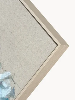 Cuadro en lienzo pintado a mano Hurricane, marco de madera