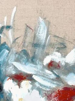 Cuadro en lienzo pintado a mano Hurricane, marco de madera