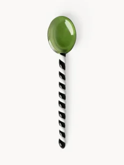 Cuchara de vidrio artesanal de vidrio borosilicato Duet, 4 uds.