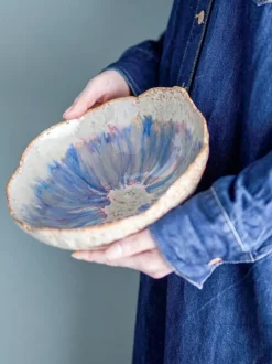 Cuenco de servir artesanal con esmalte Amalia