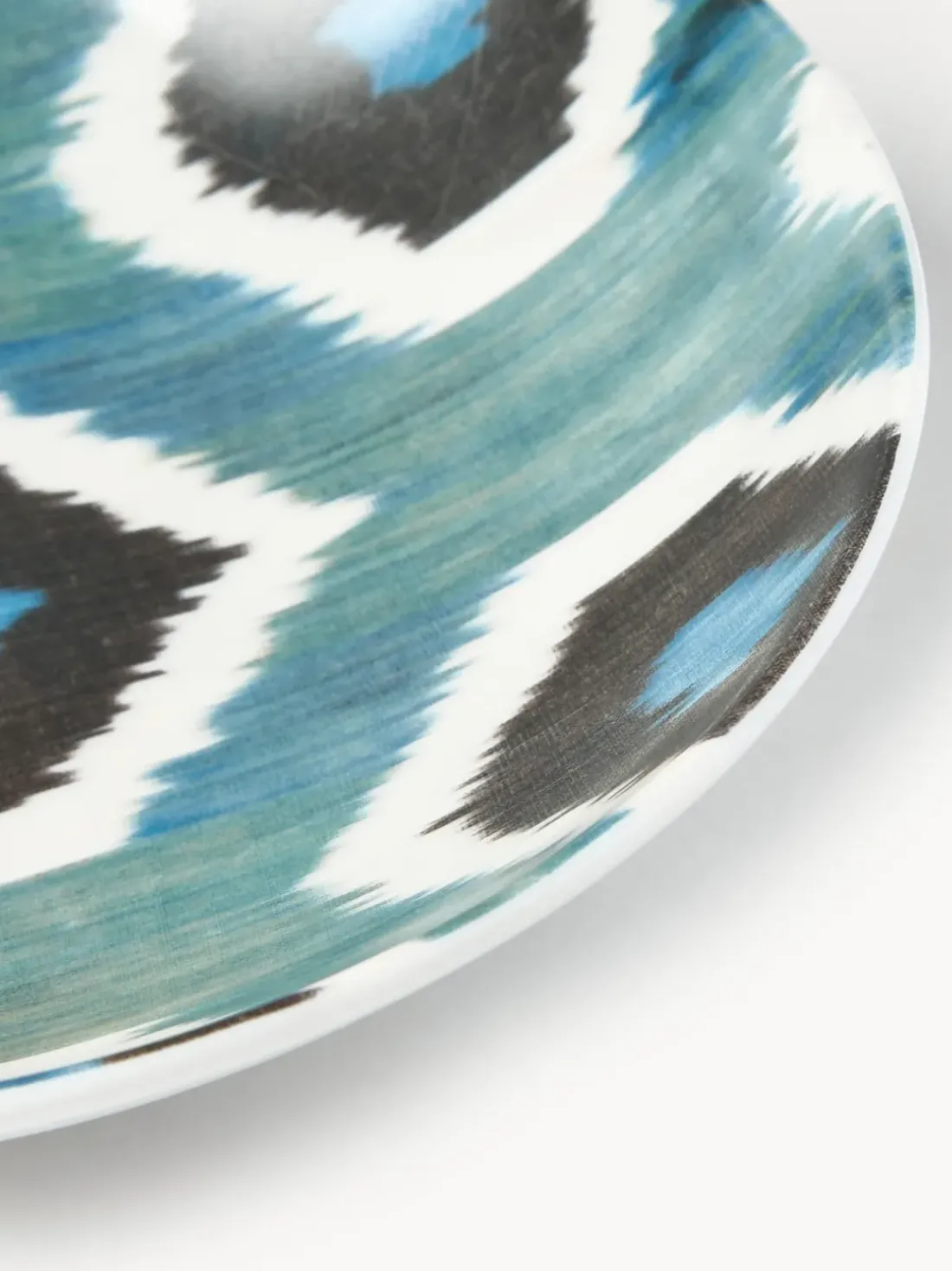 Cuenco de servir artesanal de porcelana Ikat