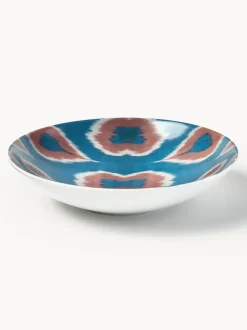 Cuenco de servir artesanal de porcelana Ikat
