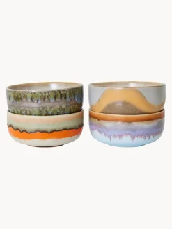 Cuencos artesanales de gres 70's, 4 uds.