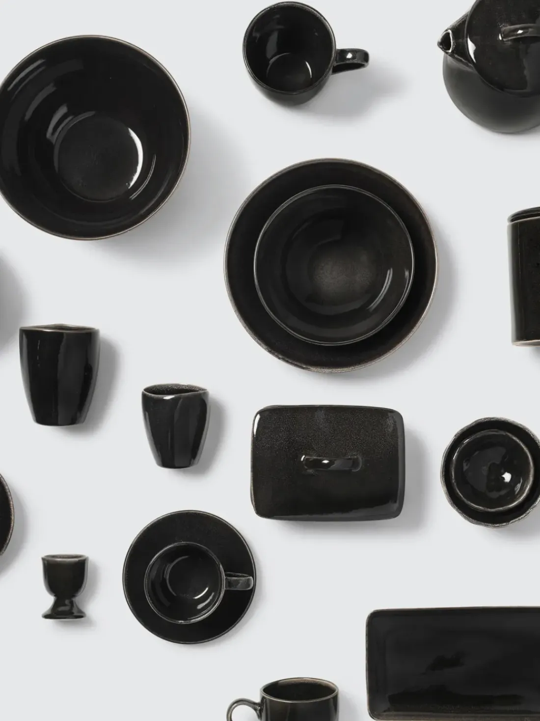 Cuencos artesanales Nordic Coal, 4 uds.