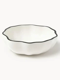 Cuencos de porcelana con volantes Bia, 4 uds.