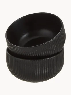 Cuencos mate con relieve Neri, 2 uds.