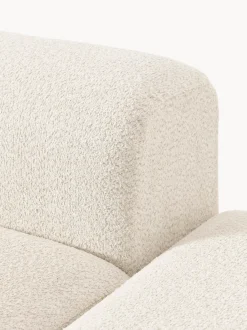 Diván modular de borreguillo bouclé con reposapiés Natalie