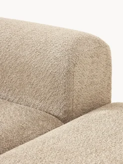 Diván modular de borreguillo bouclé con reposapiés Natalie