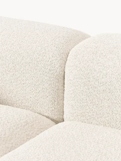 Diván modular de borreguillo bouclé con reposapiés Natalie