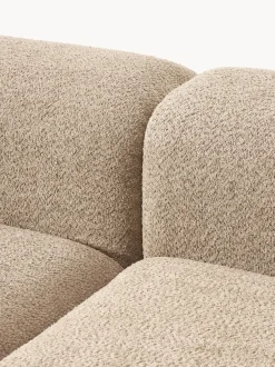 Diván modular de borreguillo bouclé con reposapiés Natalie