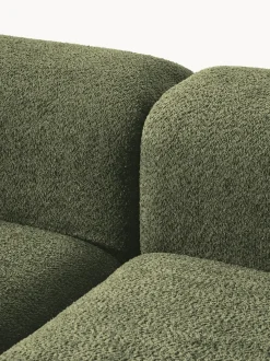 Diván modular de borreguillo bouclé con reposapiés Natalie