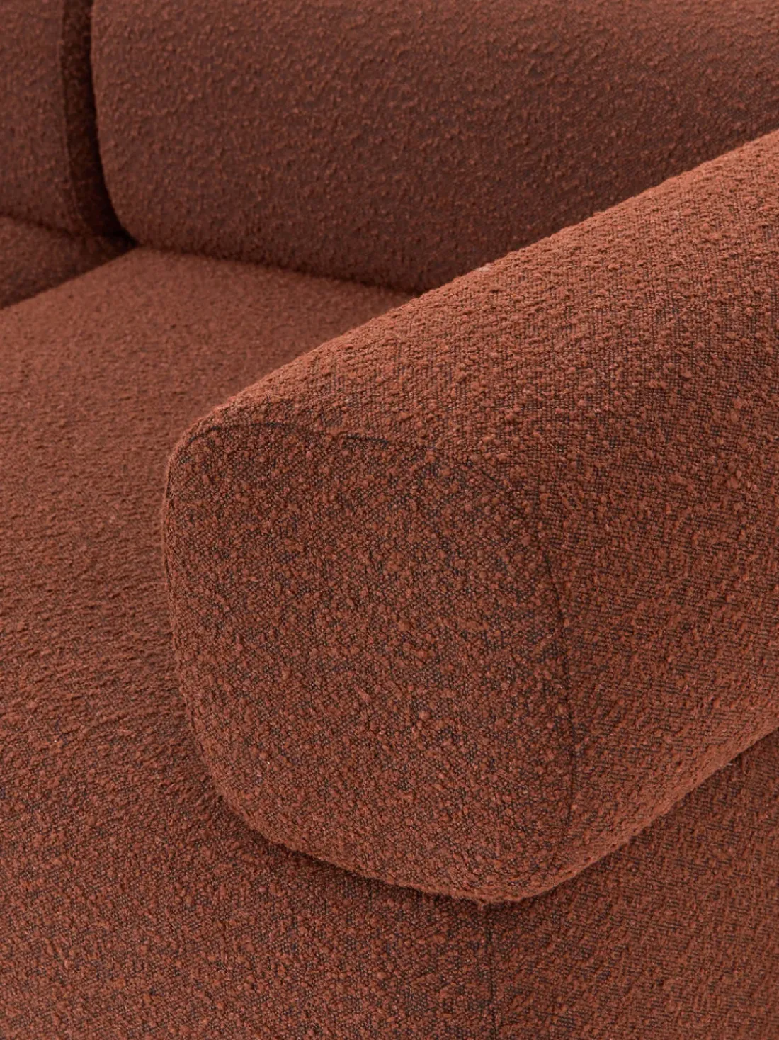 Diván modular en tejido bouclé Anton
