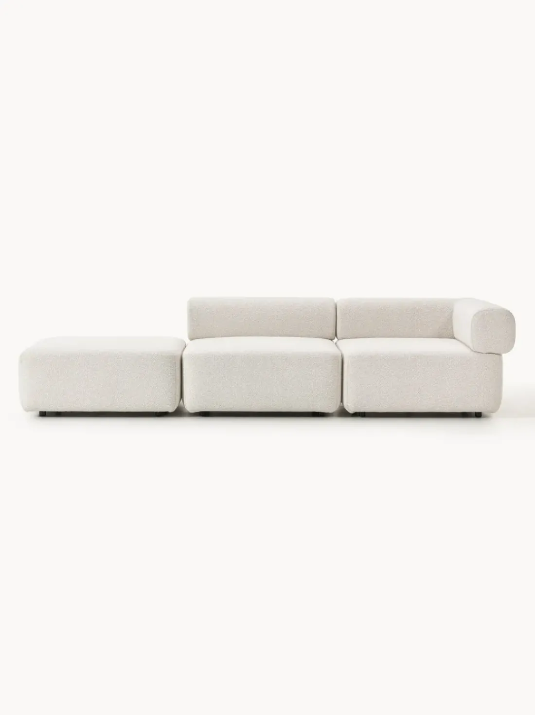 Diván modular en tejido bouclé Anton