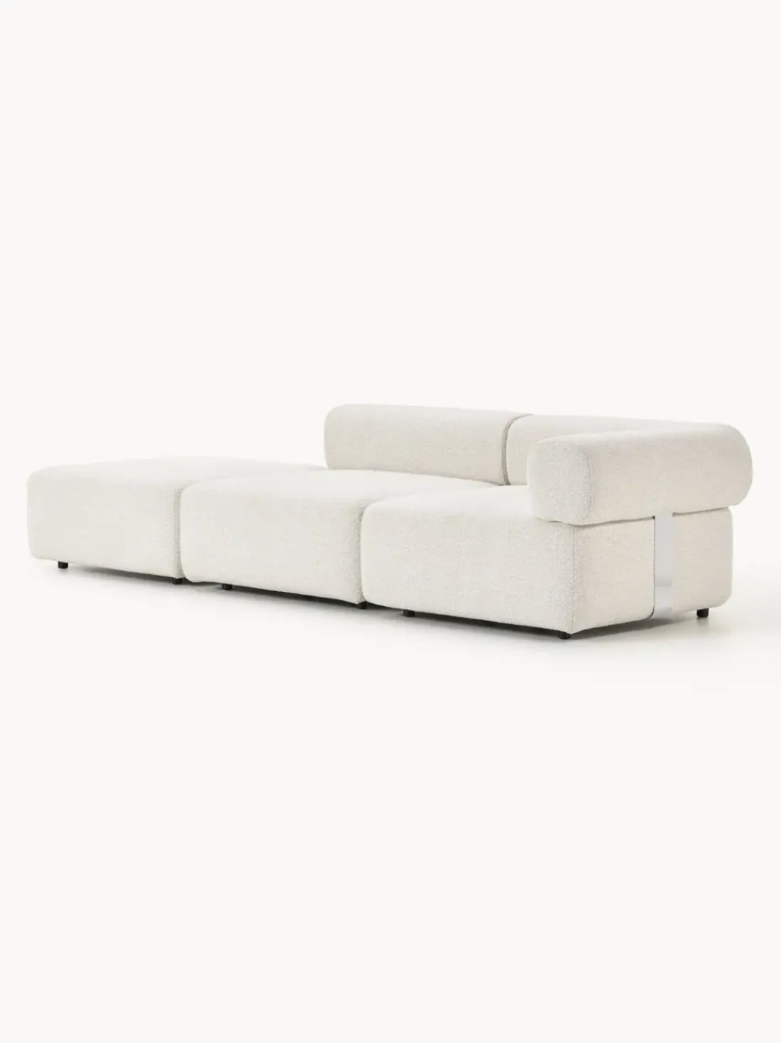 Diván modular en tejido bouclé Anton