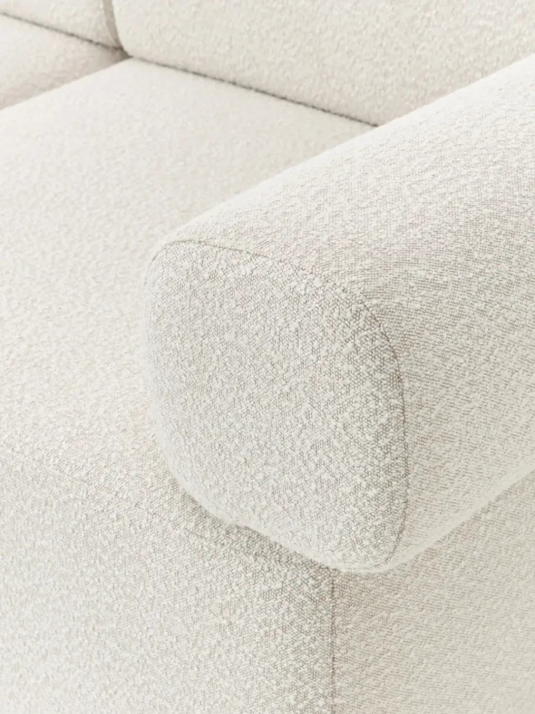 Diván modular en tejido bouclé Anton
