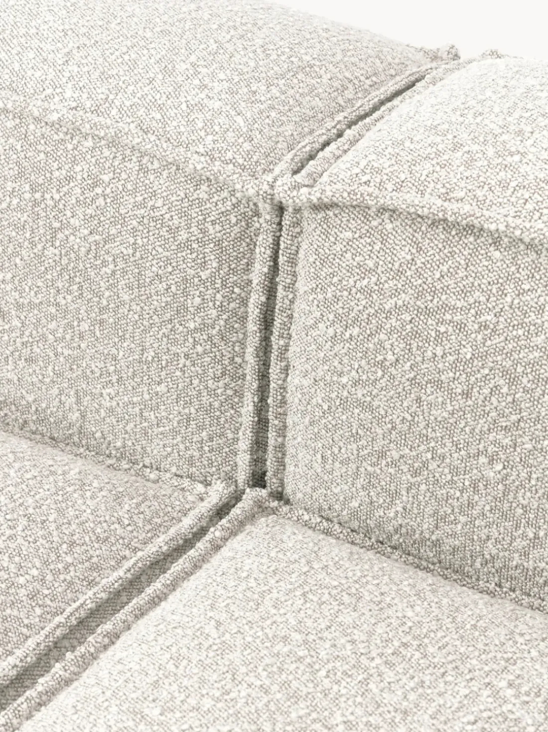 Diván modular en tejido bouclé Lennon