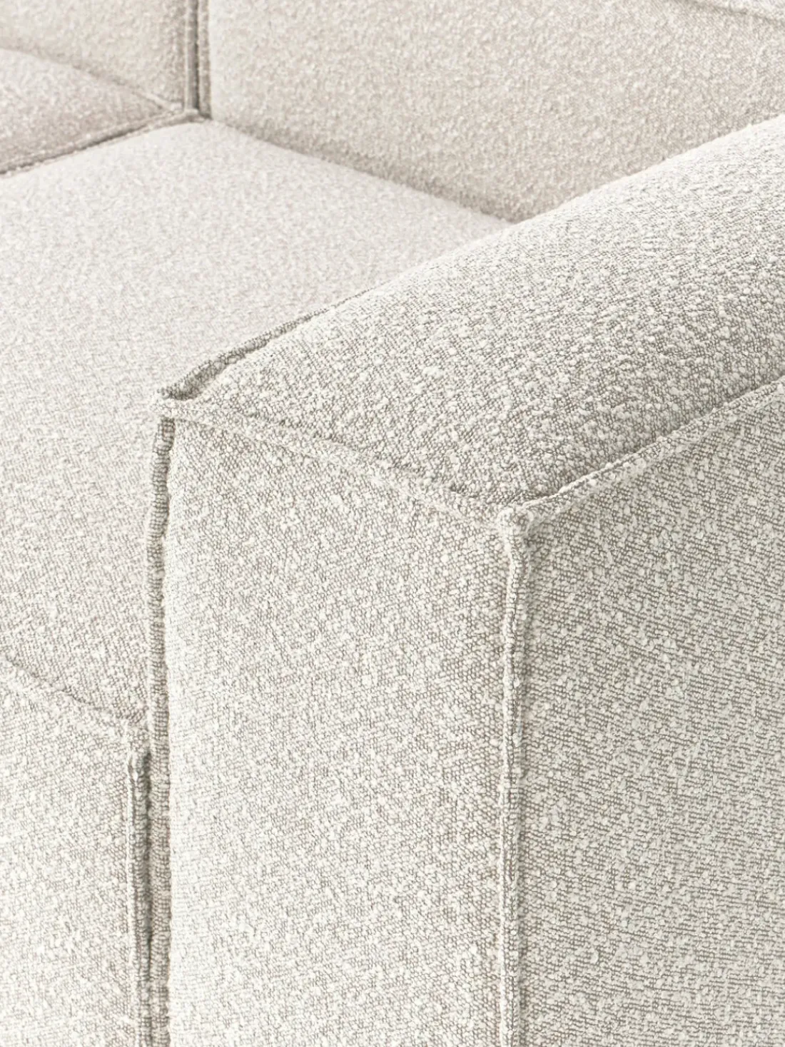 Diván modular en tejido bouclé Lennon