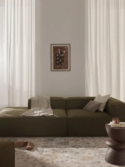 Diván modular en tejido bouclé Lennon