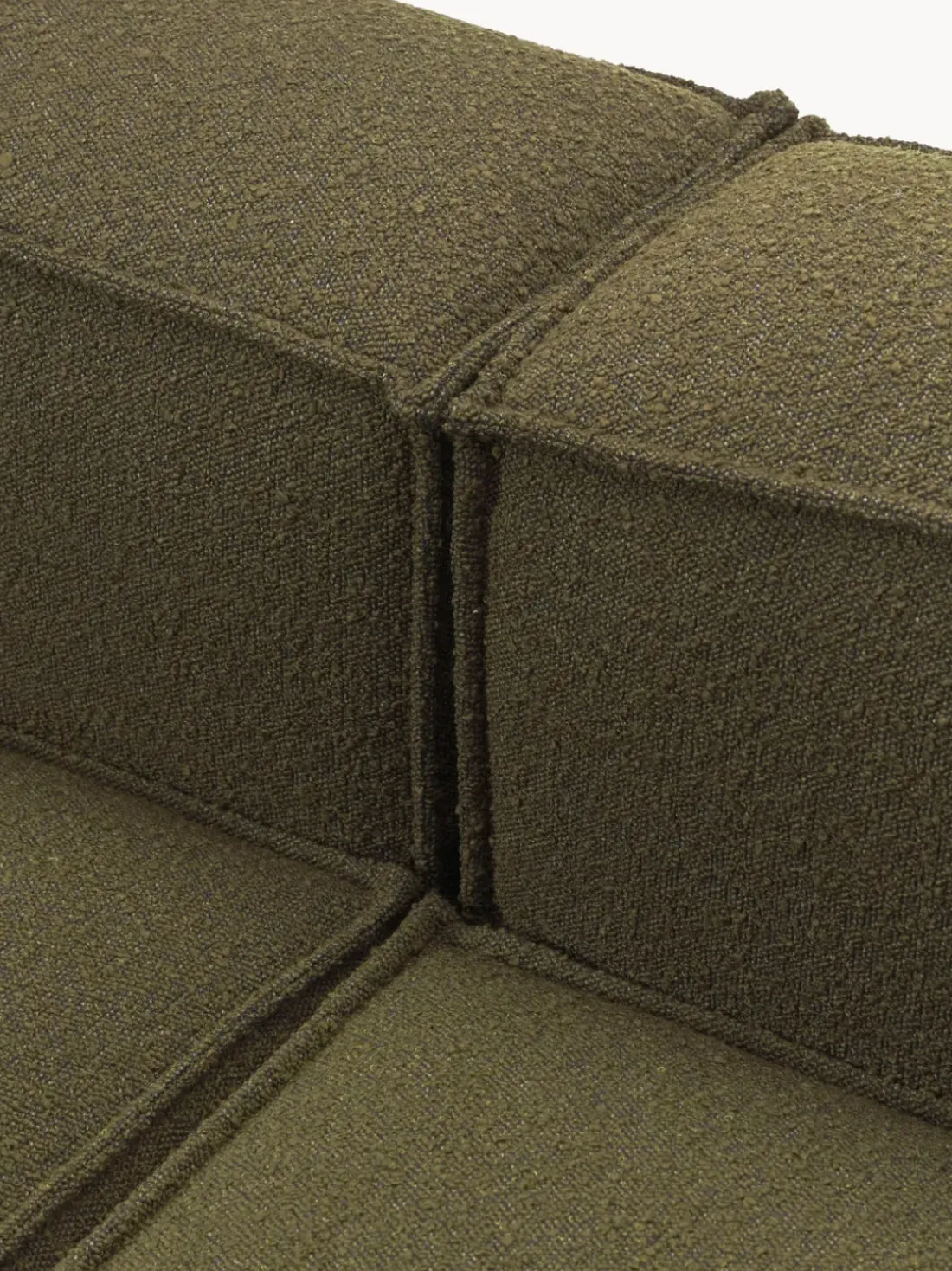 Diván modular en tejido bouclé Lennon
