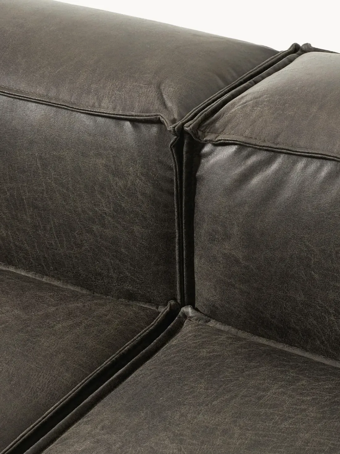Diván modular grande de cuero reciclado Lennon