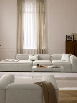Diván modular grande de mezcla de lino Lennon